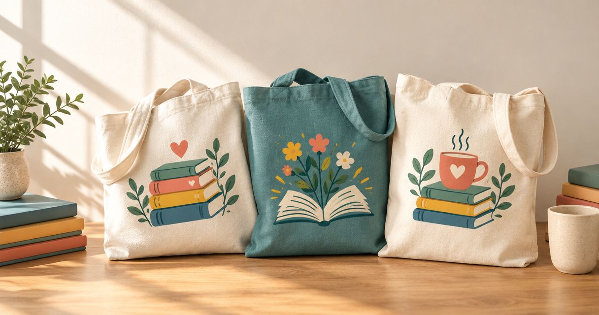 Custom tote bags with no minimum for book clubs