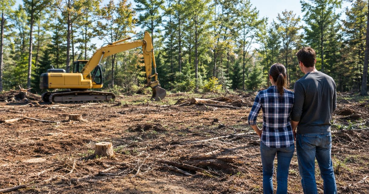 Lot clearing for homeowners planning a new driveway