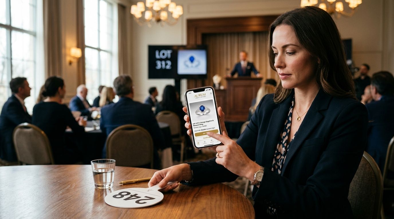 How to bid on jewelry auctions using a mobile app