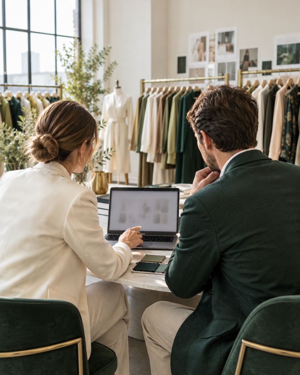 Illustrative retail leaders evaluating a fashion shopping experience