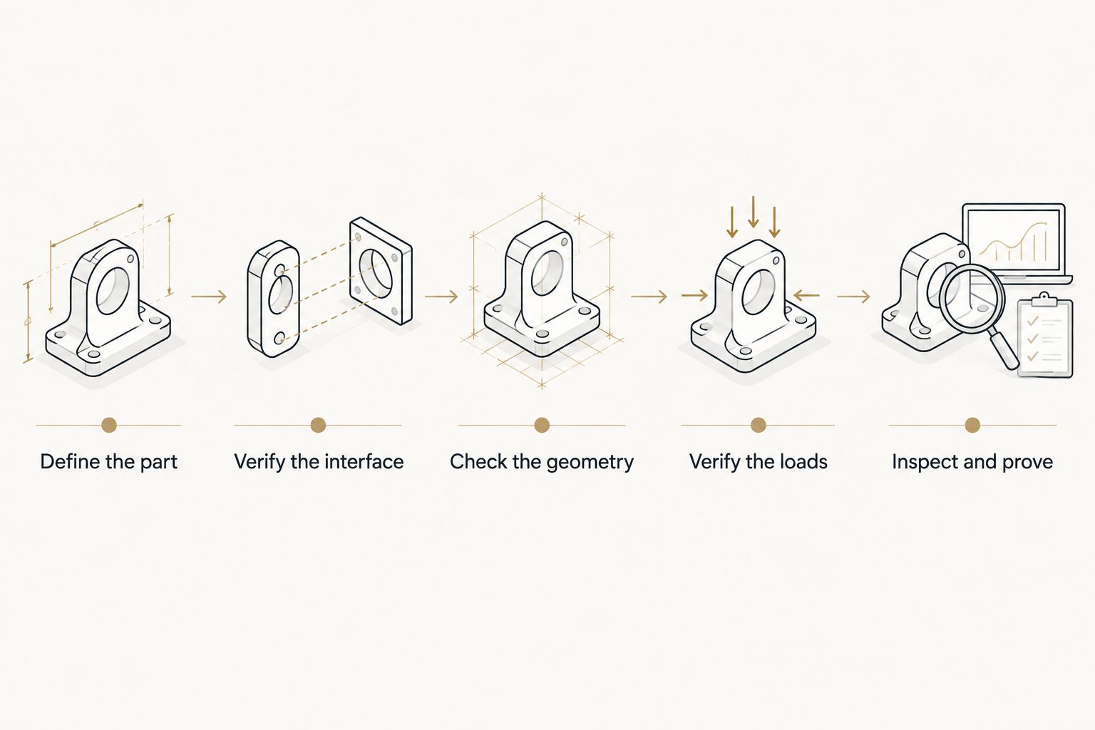 Tooling approval sequence from defining the part to inspection and trial bending