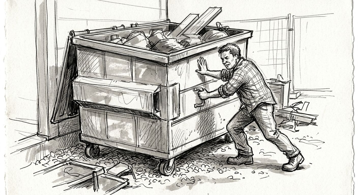 Can I move a rented dumpster once it's delivered?
