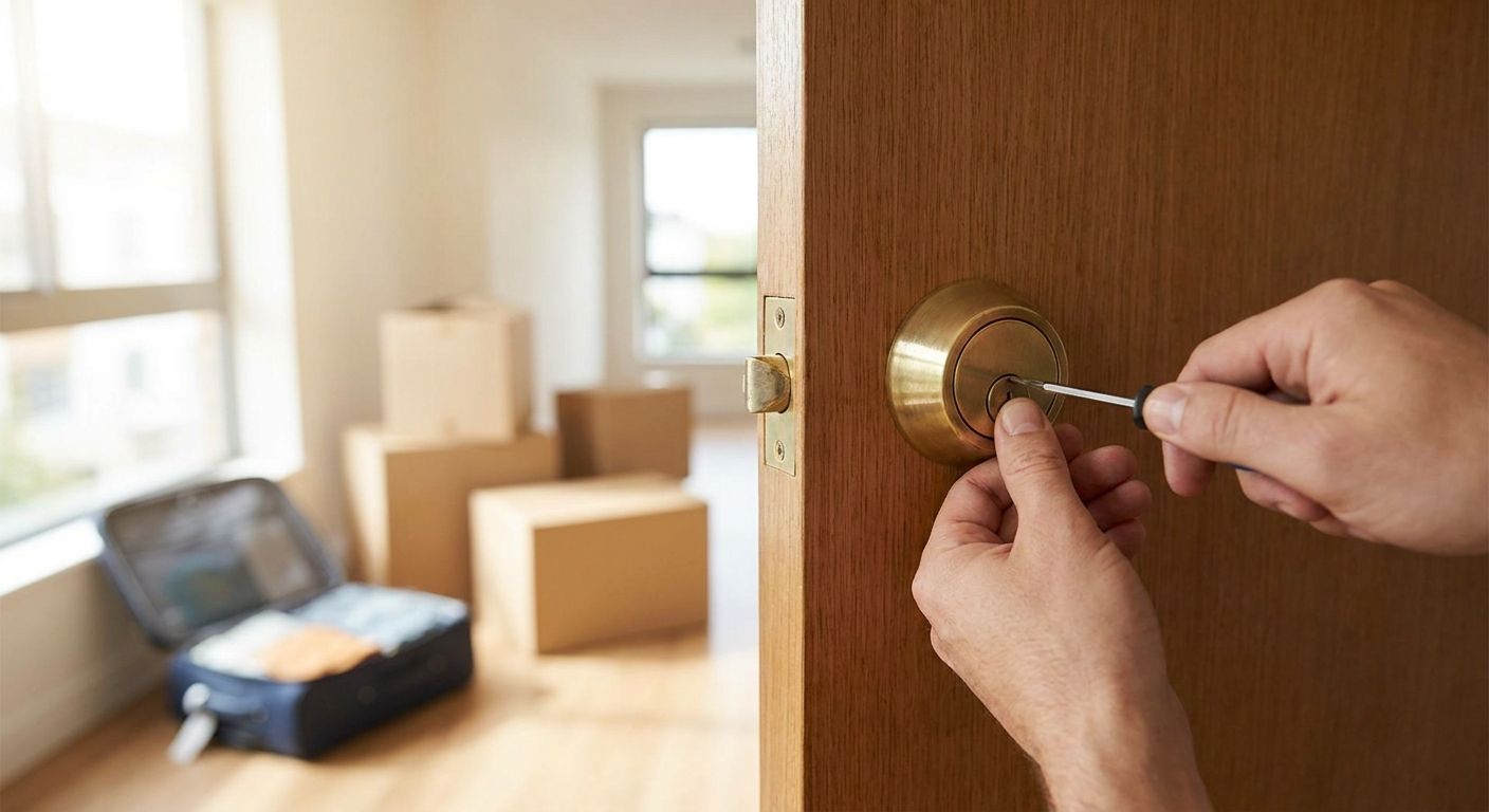 Residential rekeying after a roommate or partner moves out