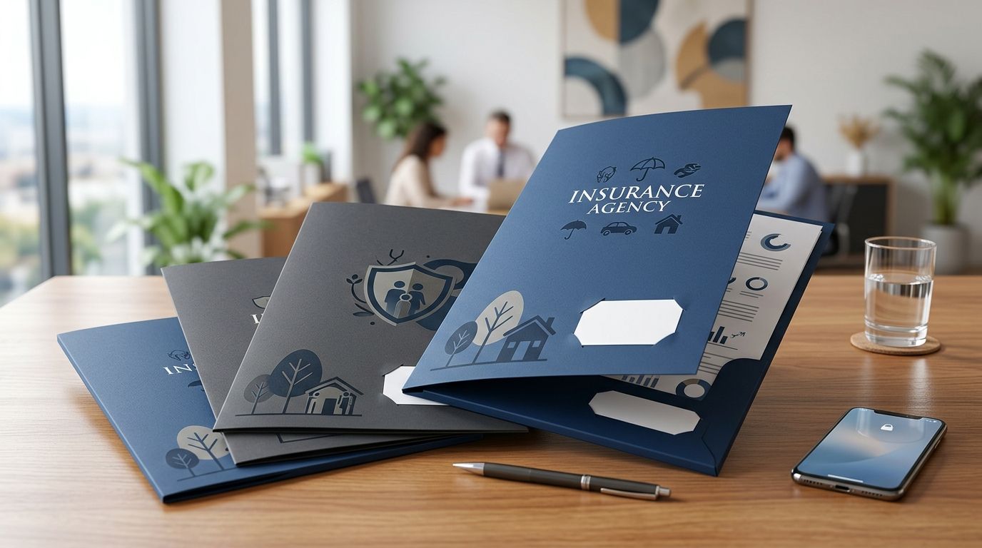 Presentation folders for insurance agencies