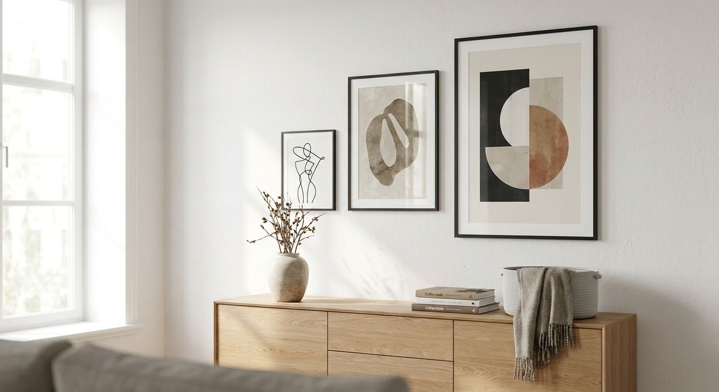 Modern wall art for scandinavian-style interiors