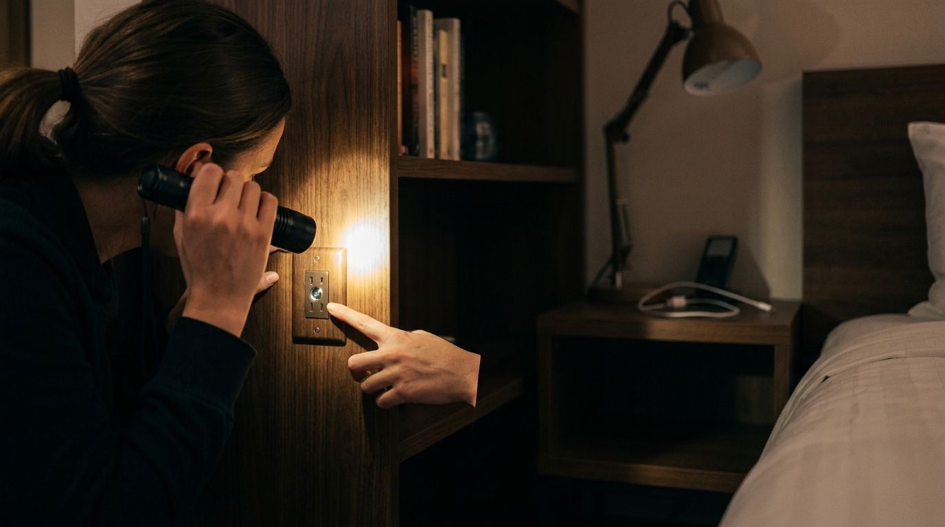 How to detect a hidden camera using a flashlight