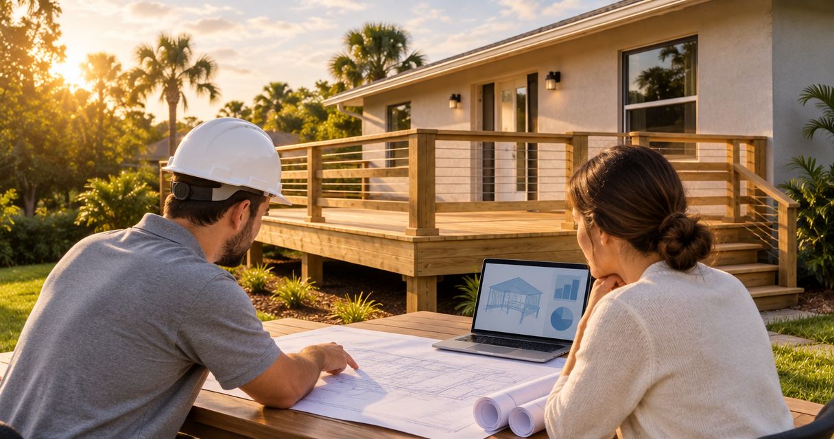 Who handles permits and engineering for an Orlando deck?