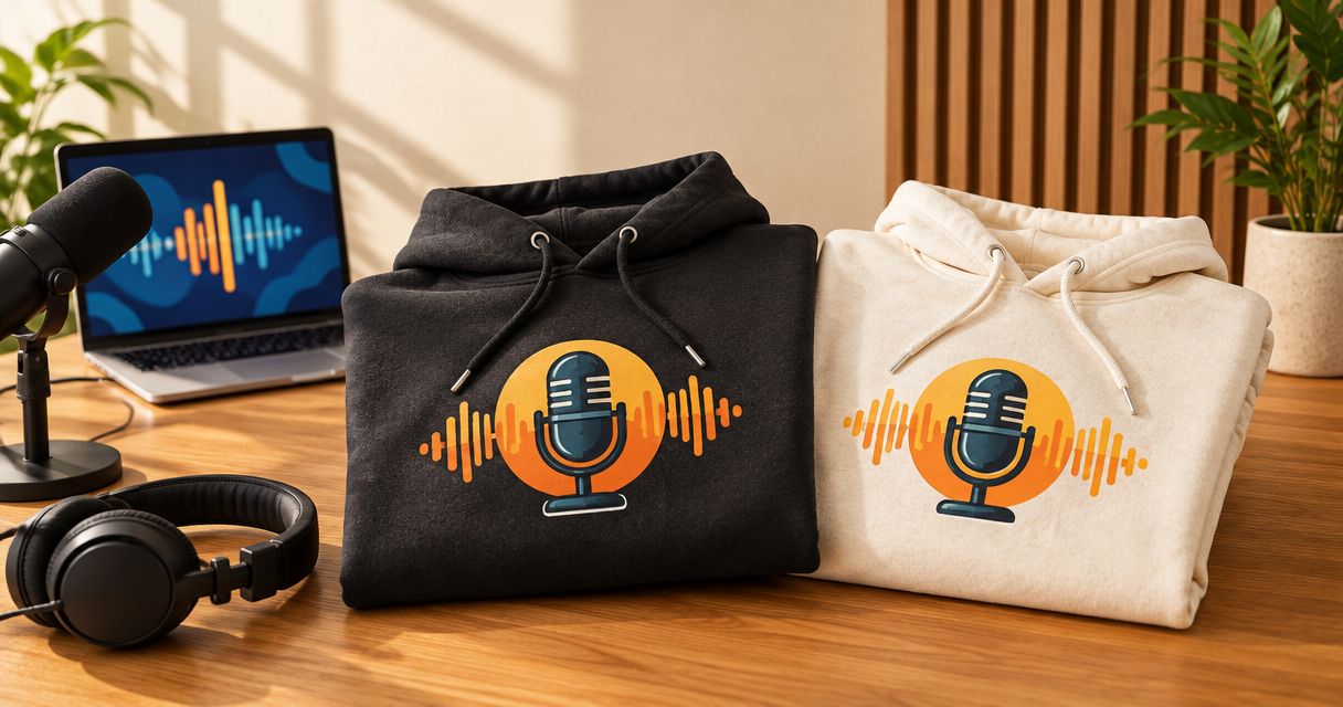 Custom hoodies with no minimum for podcast merch