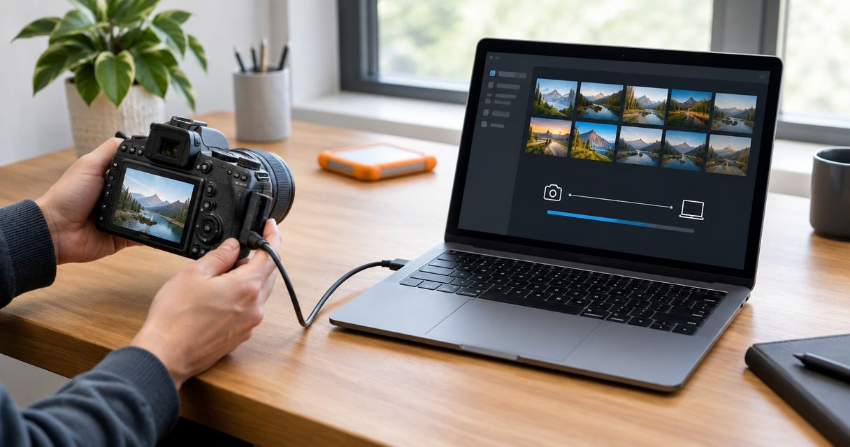 Target camera footage to your computer: complete 2026 workflow