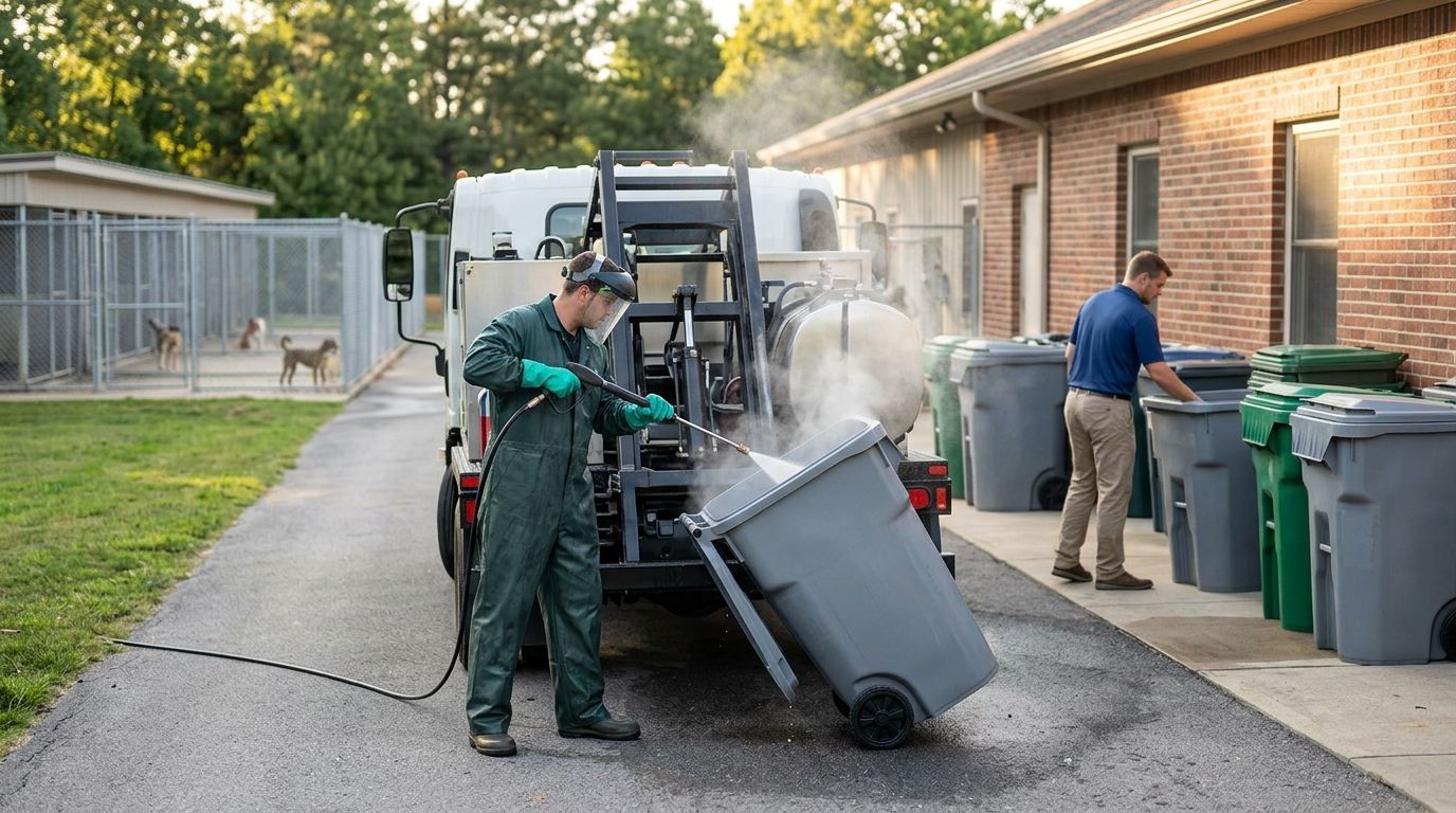 Best trash bin cleaning service for boarding kennels