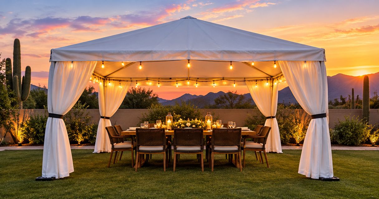 Tent rentals for Phoenix backyard dinners: layout checklist