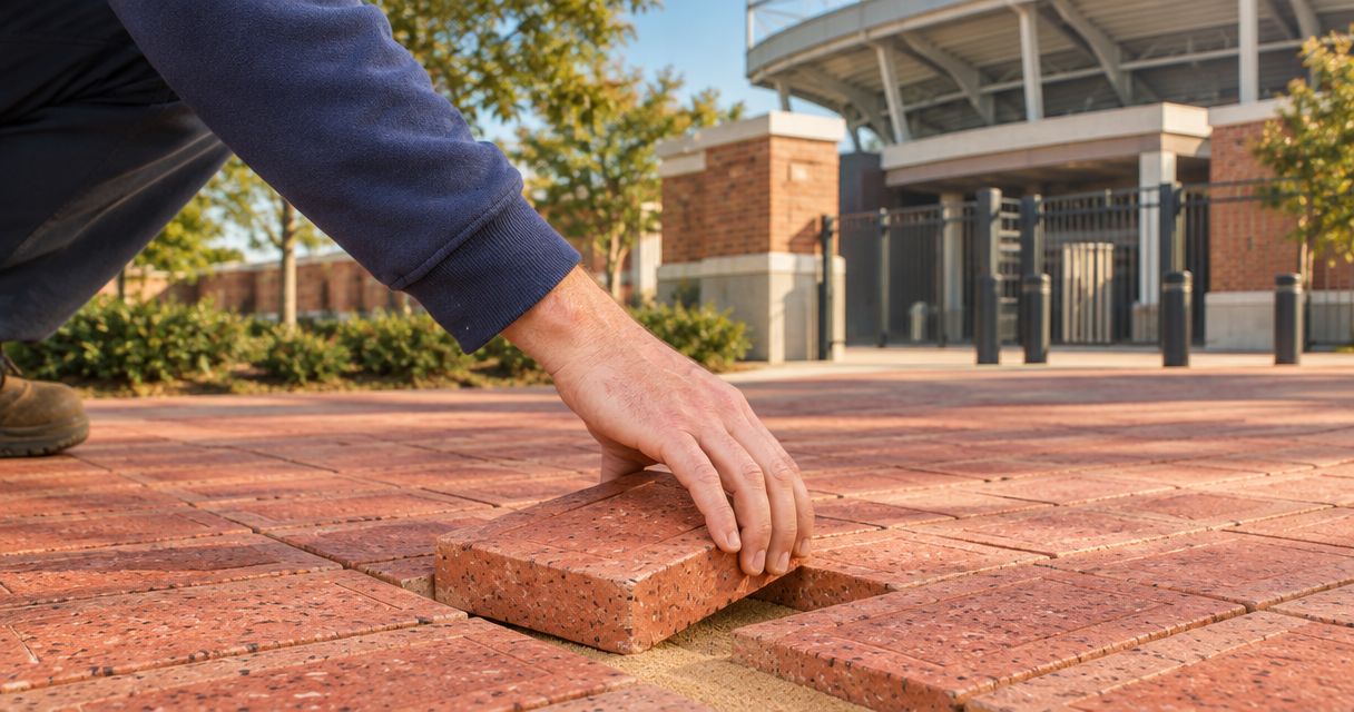 Engraved bricks for stadium entrances: reviewing a sample
