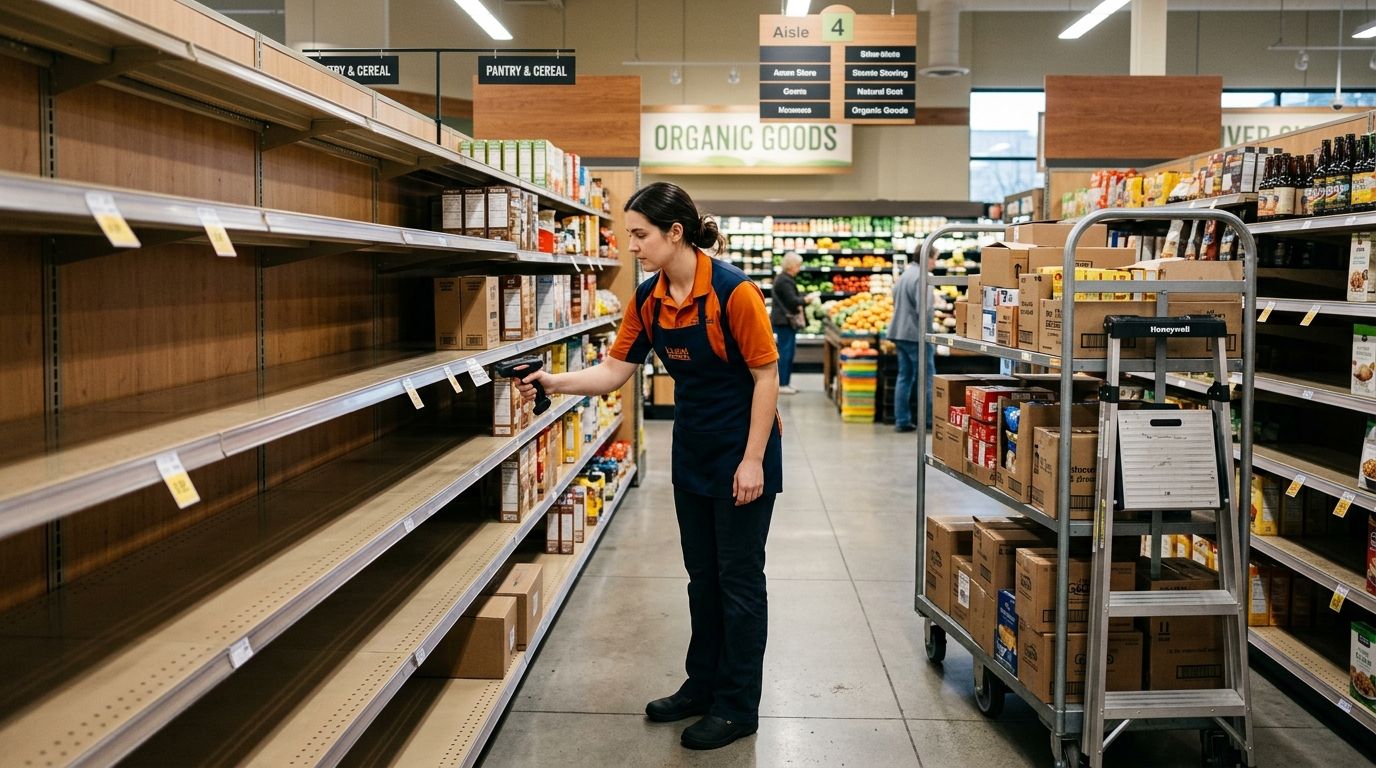 U.S. regional grocer monitoring an out-of-stock shelf