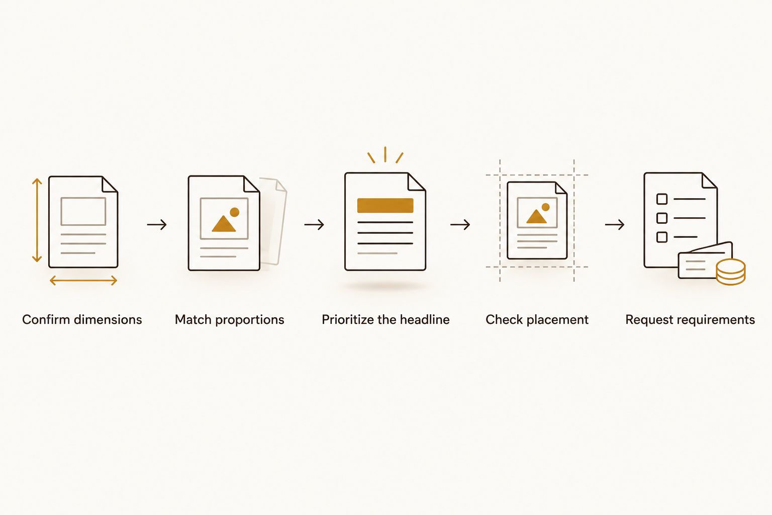 Artwork preparation steps from confirming dimensions to requesting file requirements