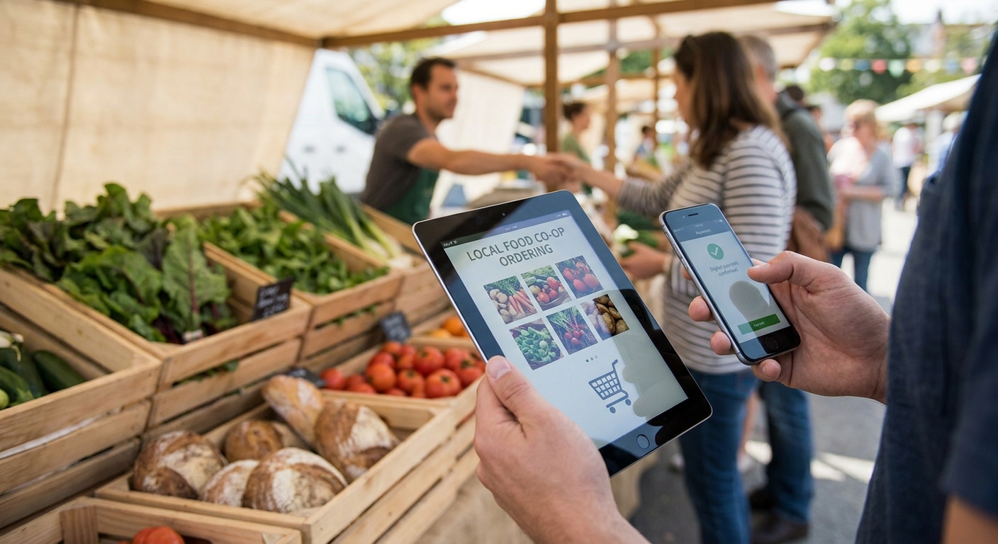Online ordering platform for farmers markets and food co-ops