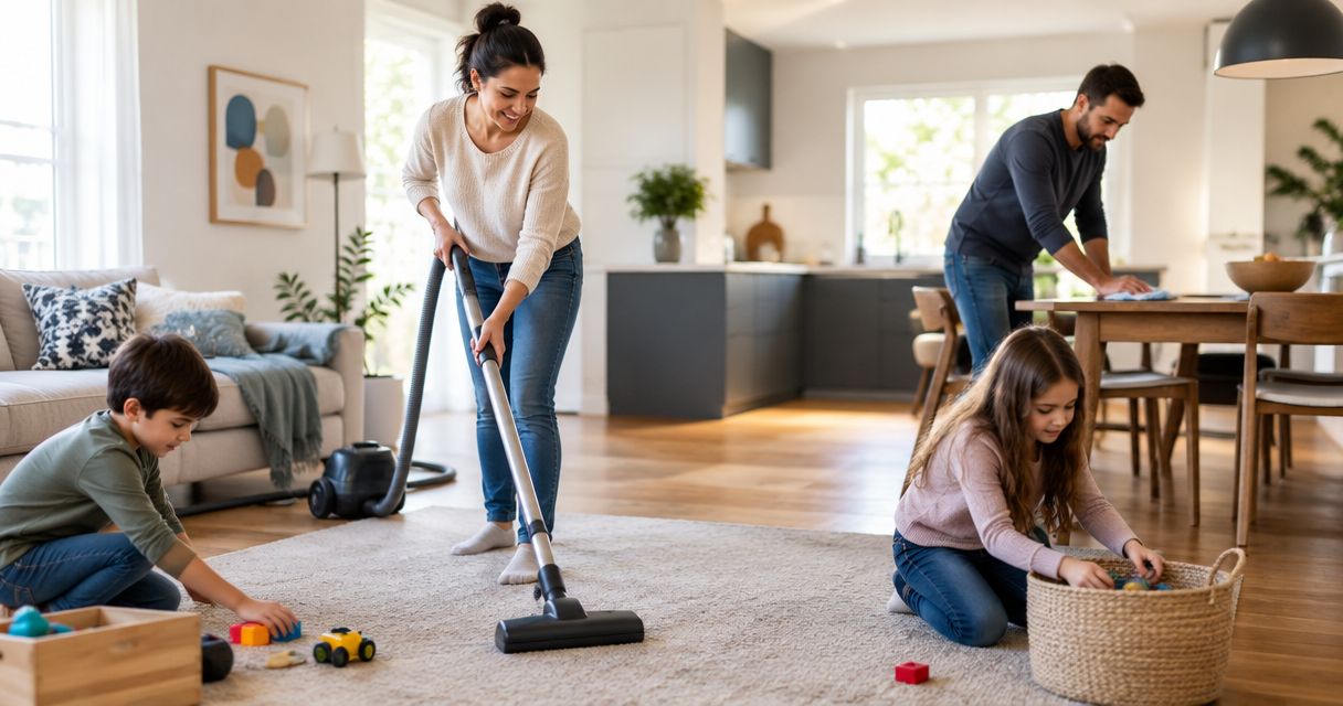 Is biweekly cleaning enough for a family of four?