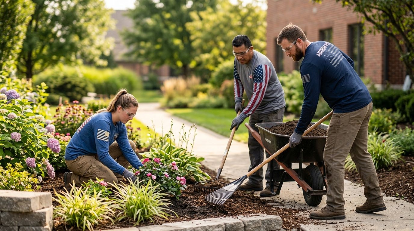 Best patriotic long sleeve shirts for landscaping crews