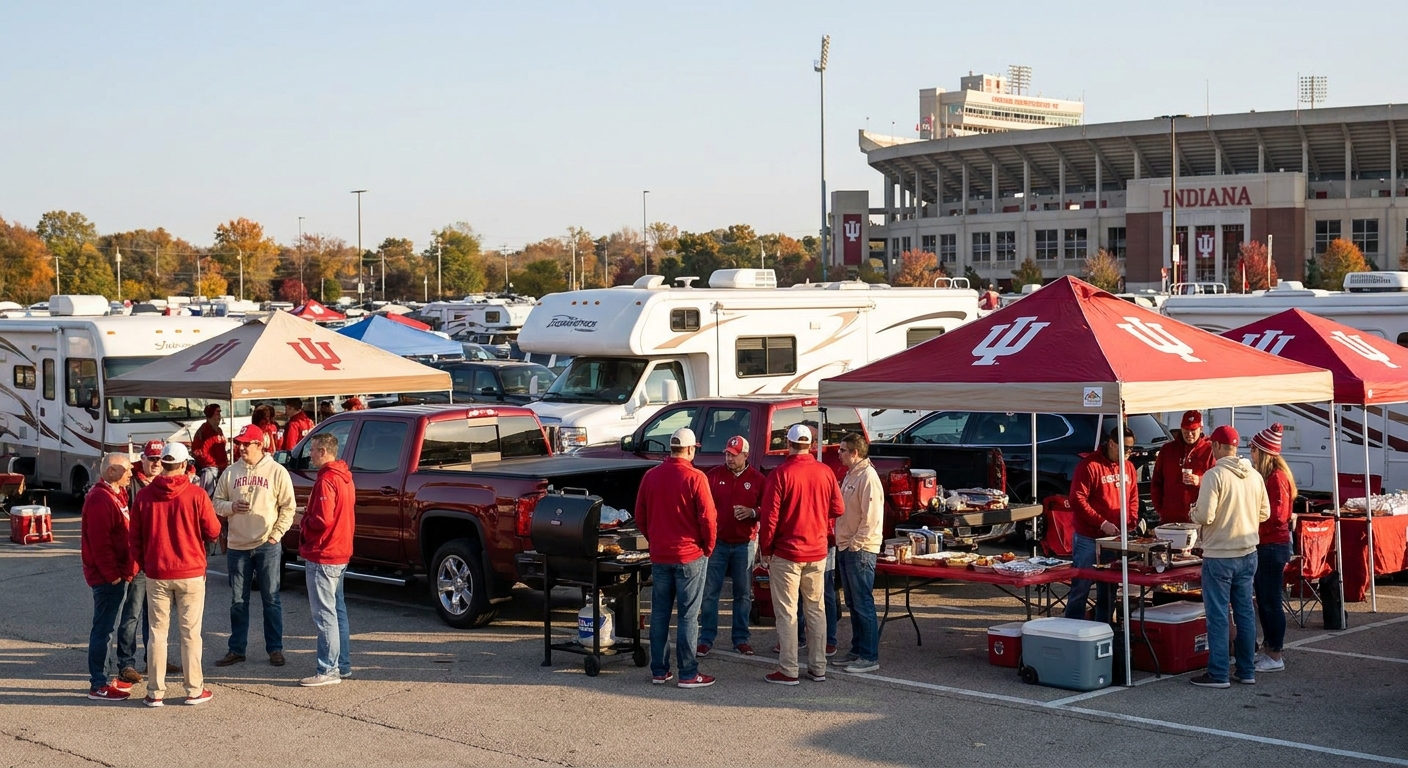 Parking for large tailgate groups at IU football games