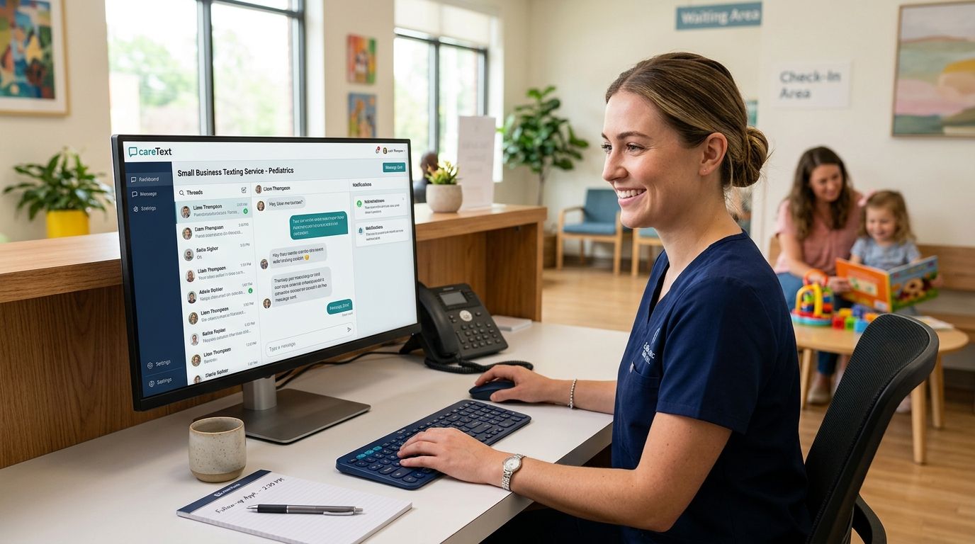 Small business texting service for pediatric clinics