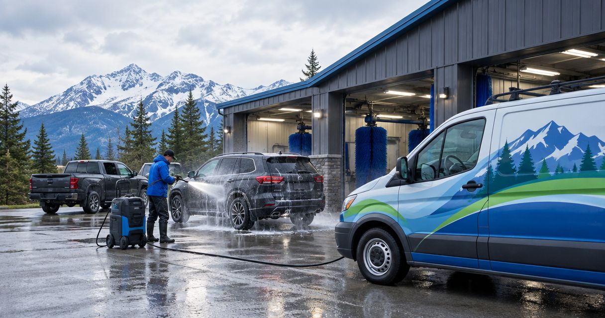 Exterior cleaning for Alaska car wash facilities