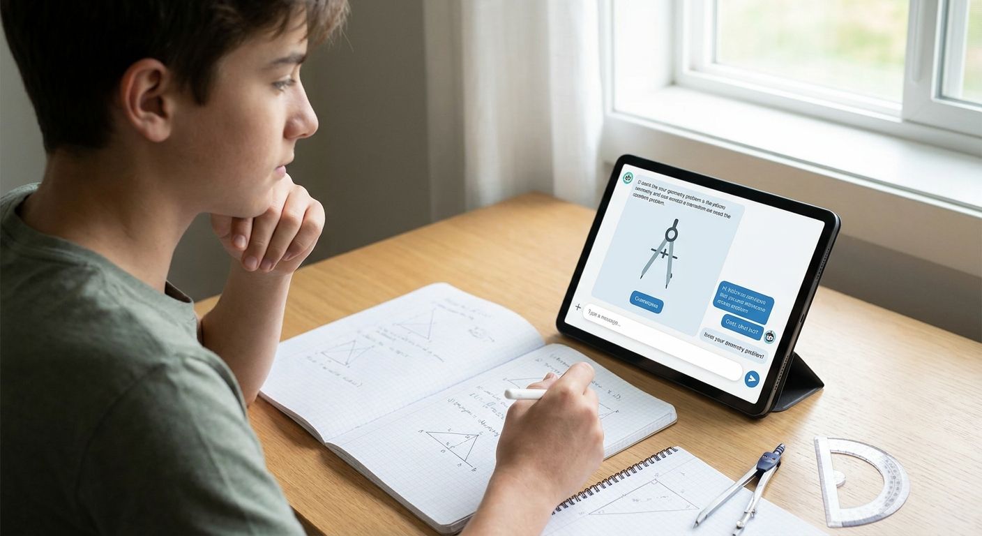 AI math tutor for geometry students