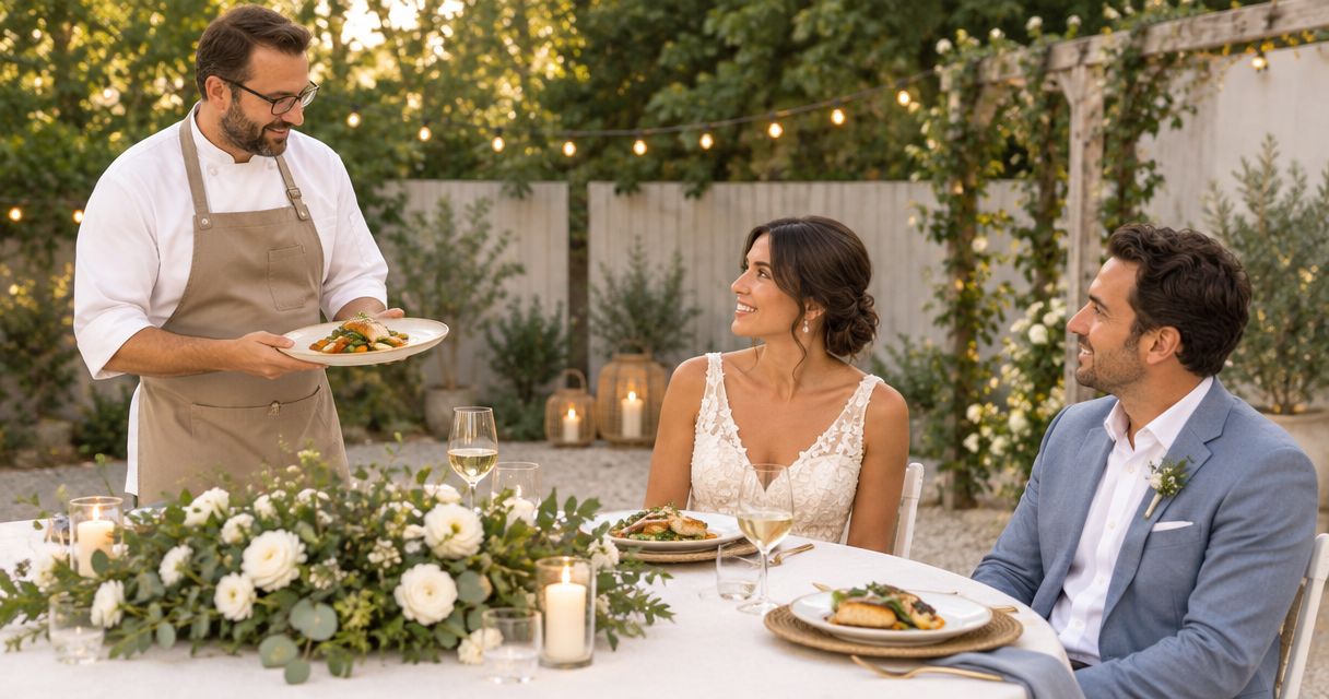Small wedding catering for 20 guests: menu and service planning