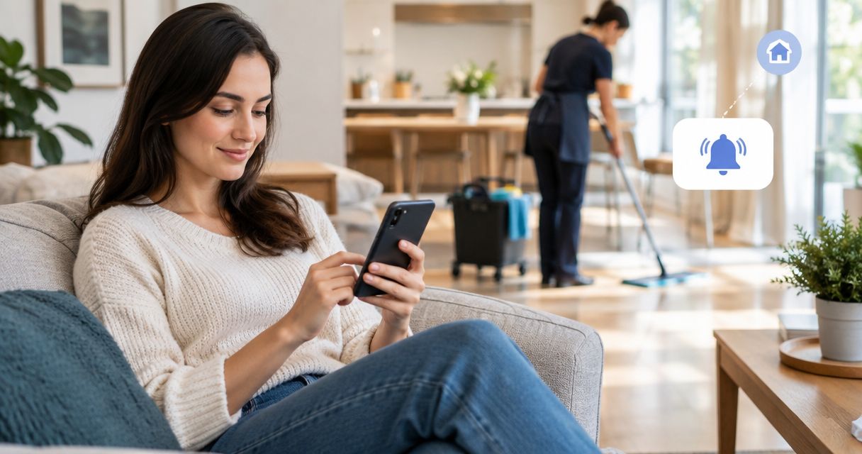 Automatically get a text alert when your cleaner is on the way