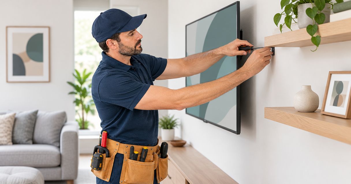 Home maintenance checklist for wall-mounted shelves and TVs