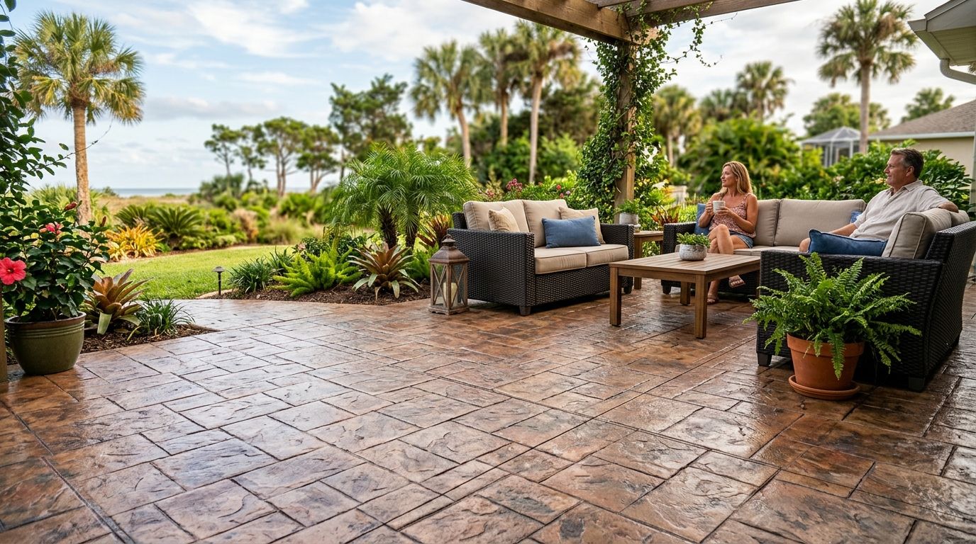 Best decorative concrete finishes for Brevard County patios 2026