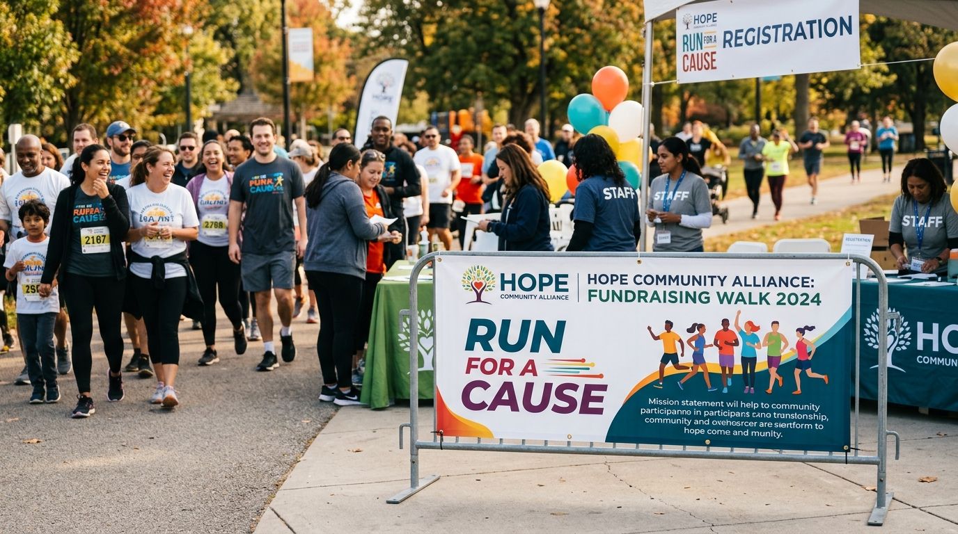 Custom banner printing for non-profit fundraisers