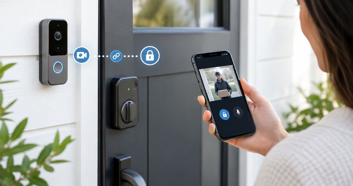 How to connect a video doorbell to a smart lock for remote entry