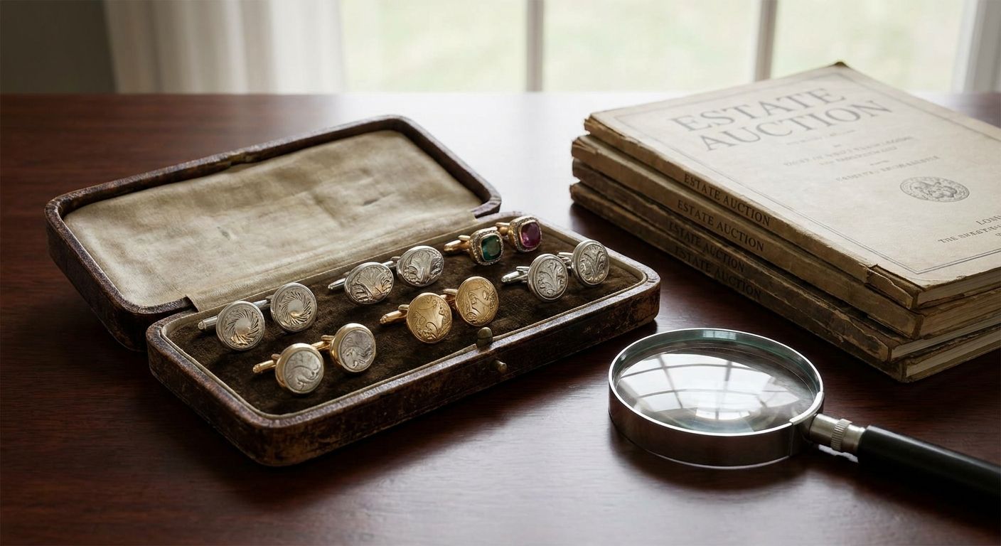 Men's cufflinks for estate jewelry buyers