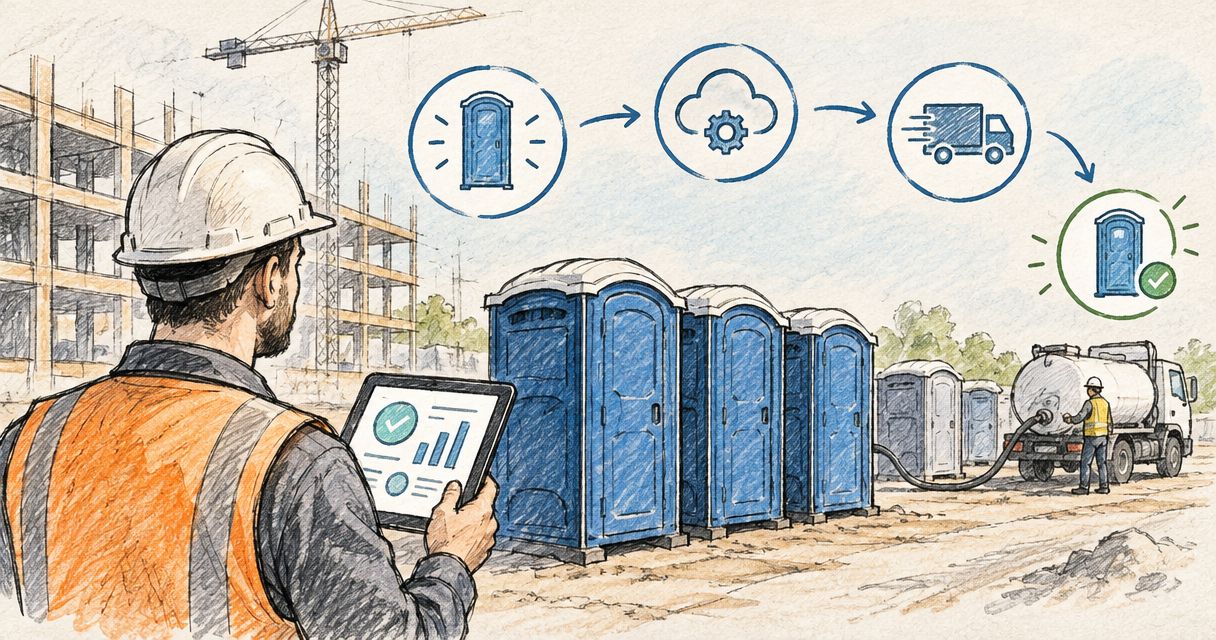Automatically reorder porta potties when service tickets close