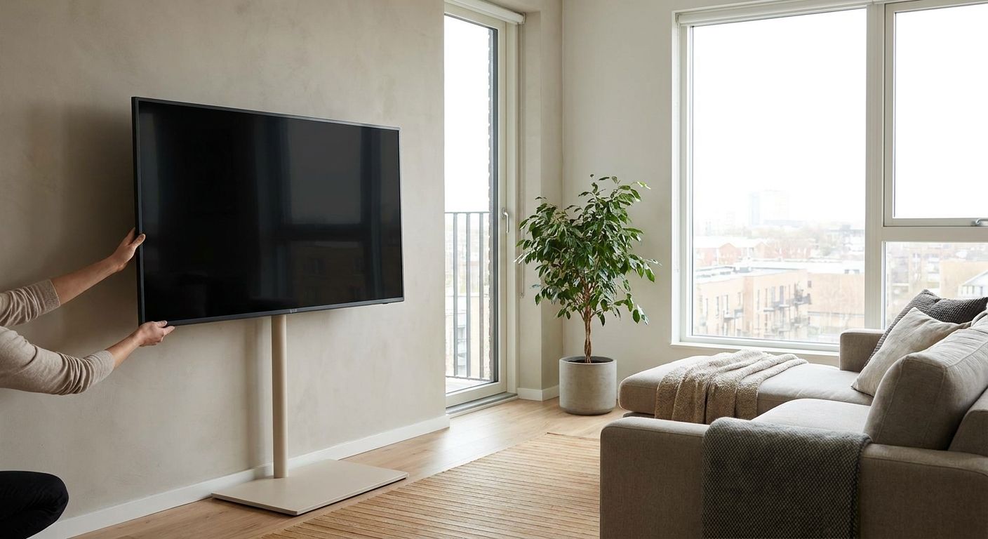 How to mount a TV in an apartment without wall damage