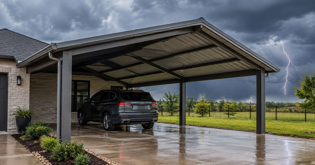 Best carport materials for Texas storms in 2026