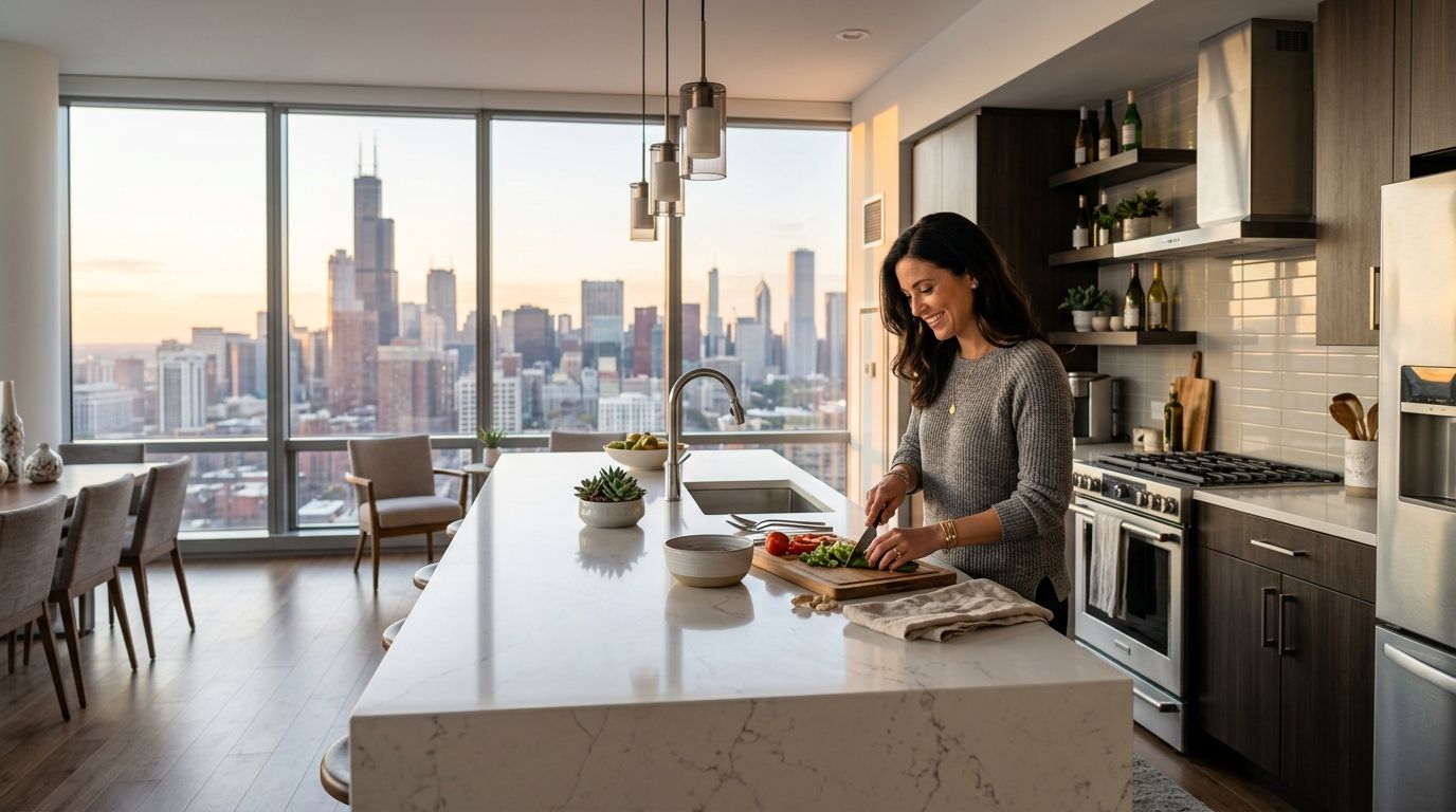 Best apartments with quartz kitchen counters in Chicago