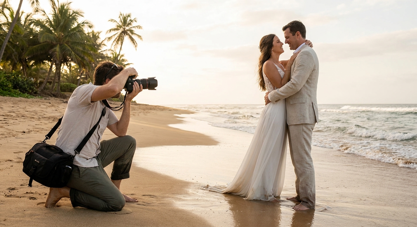 Elopement photography for beach ceremonies
