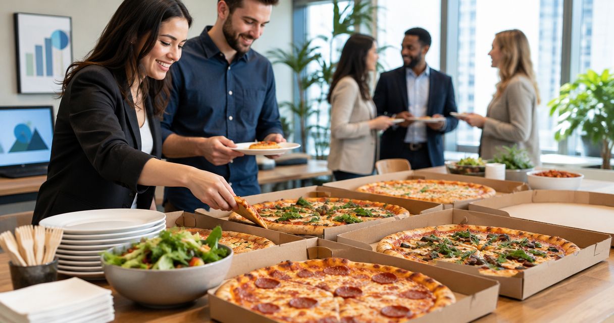 Pizza catering for real estate offices: complete 2026 guide