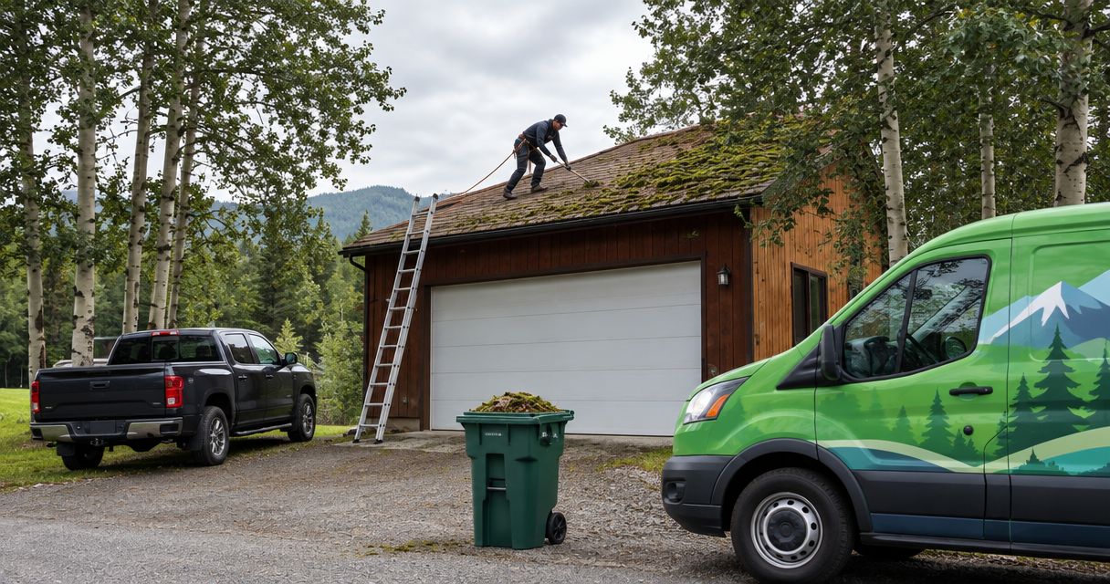 Is DIY roof moss removal safe?