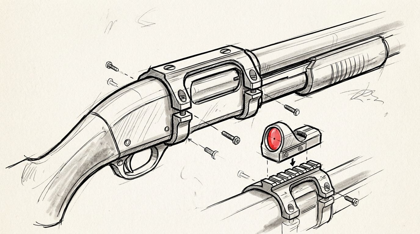 Can you mount a red dot sight on a shotgun without drilling?