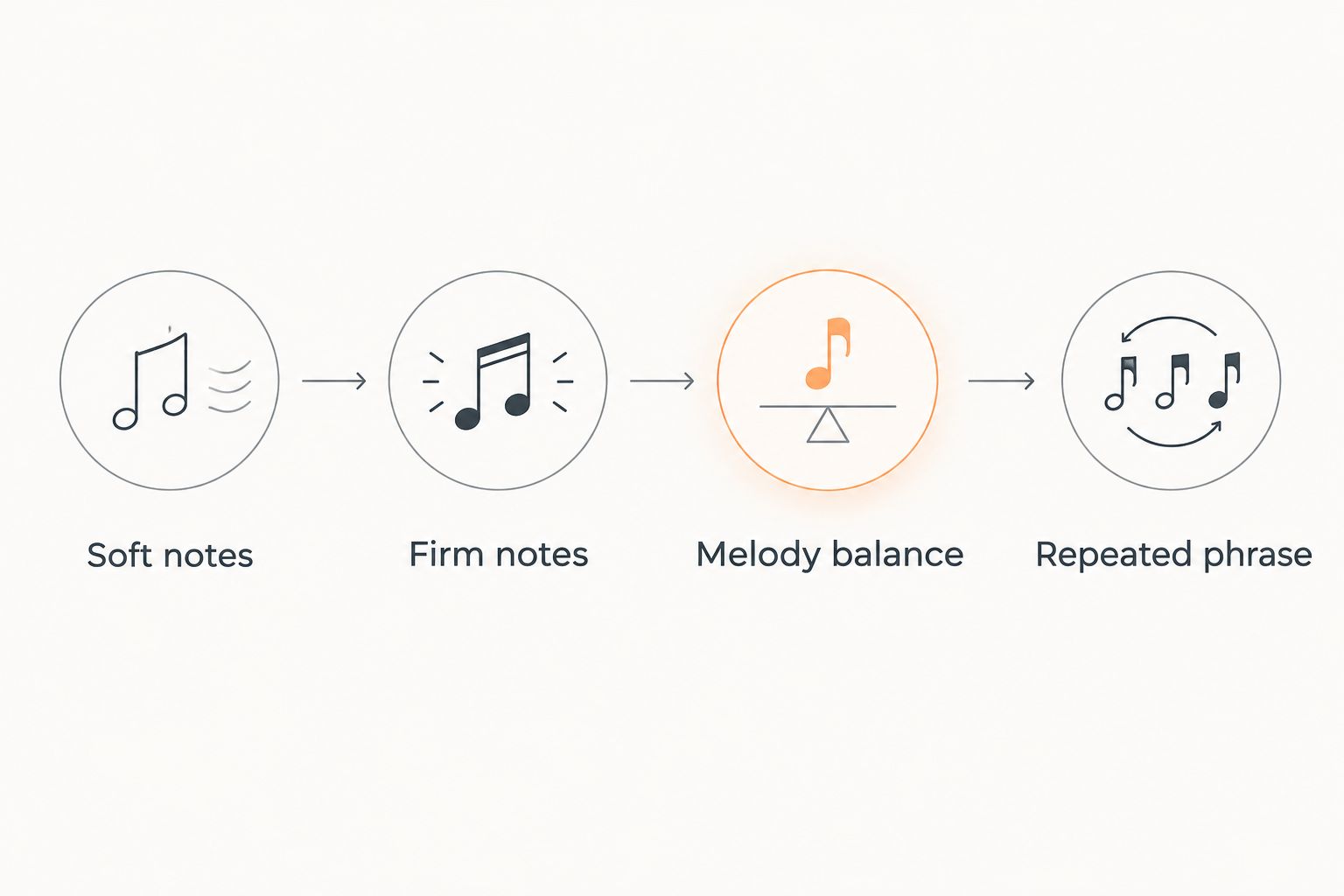 Four listening tests for comparing a beginner keyboard's touch response